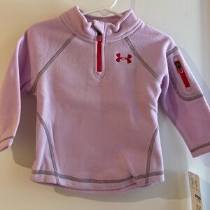 UNDER ARMOUR PERFORMANCE COLDGEAR GIRLS Lavender FLEECE JACKET, 12&24 Month